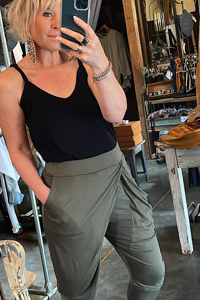UPSIDE TROUSER - SAGE - FINAL CLEARANCE