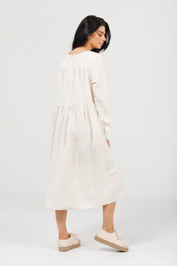 FARRA DRESS - NATURAL - FINAL CLEARANCE