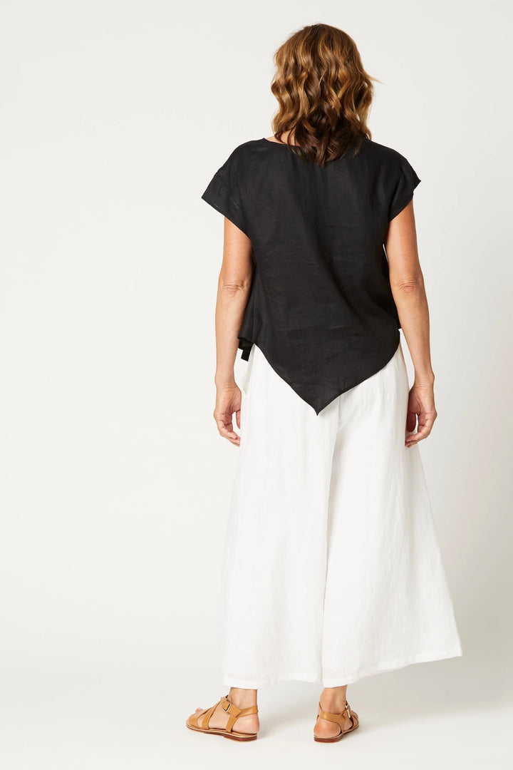 NALA RUCHED TOP - EBONY