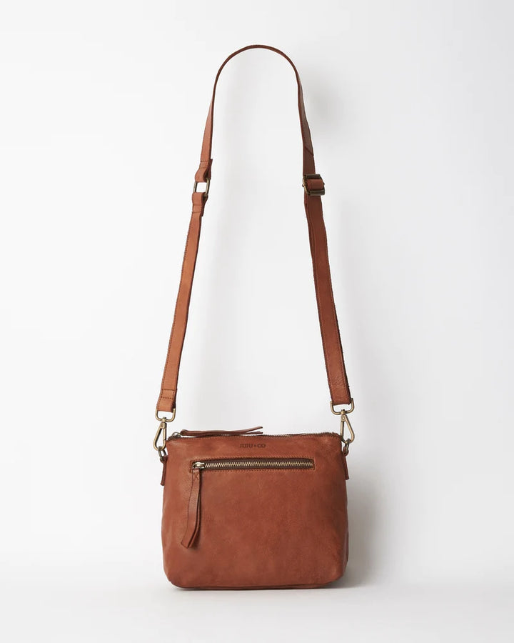 JUJU LARGE ESSENTIAL POUCH - COGNAC