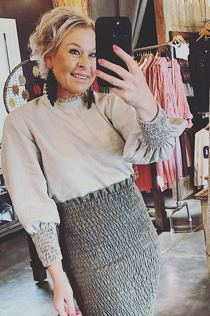 BONNIE SKIRT - KHAKI