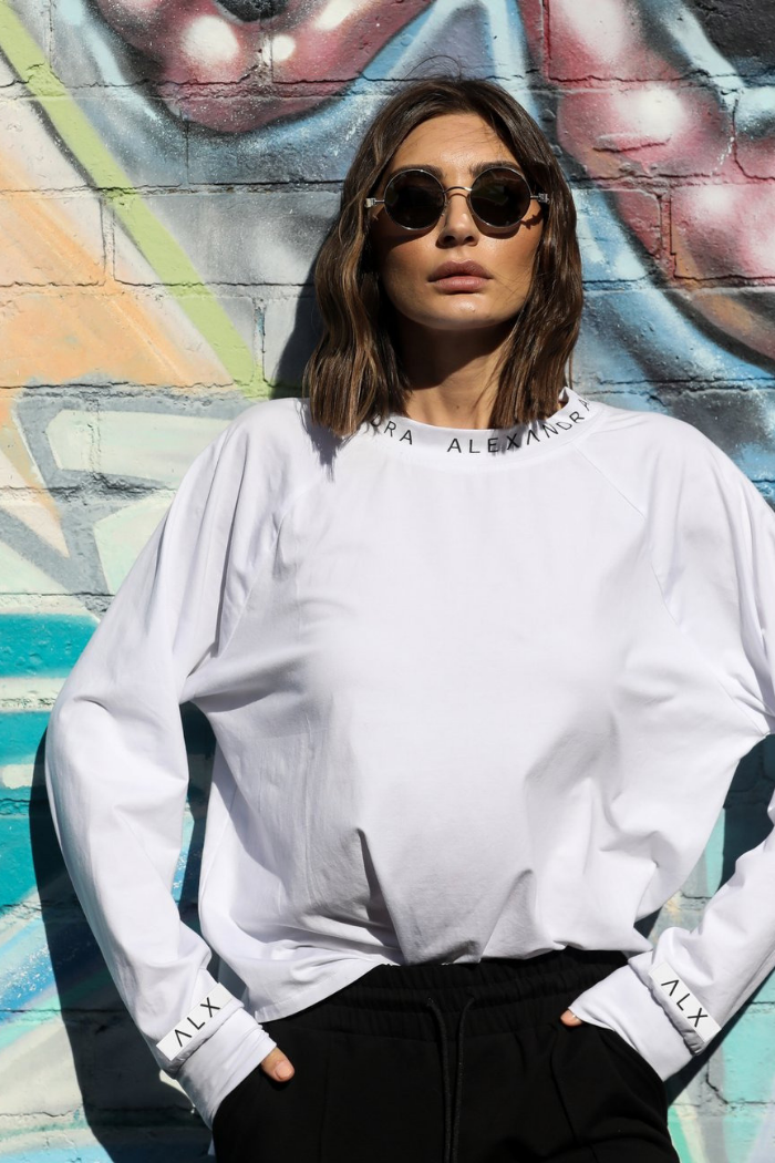 SAINT LONG SLEEVED TEE - WHITE - FINAL CLEARANCE