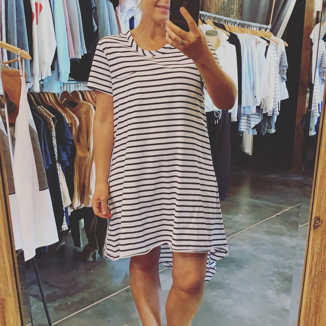 IVY DRESS - NAVY STRIPE