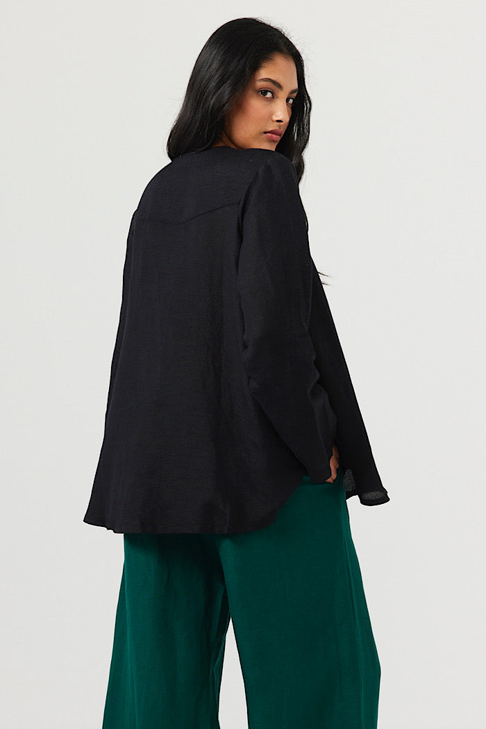 NATALIA TOP - BLACK - FINAL CLEARANCE
