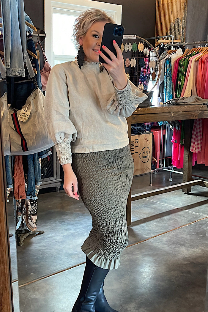 BONNIE SKIRT - KHAKI