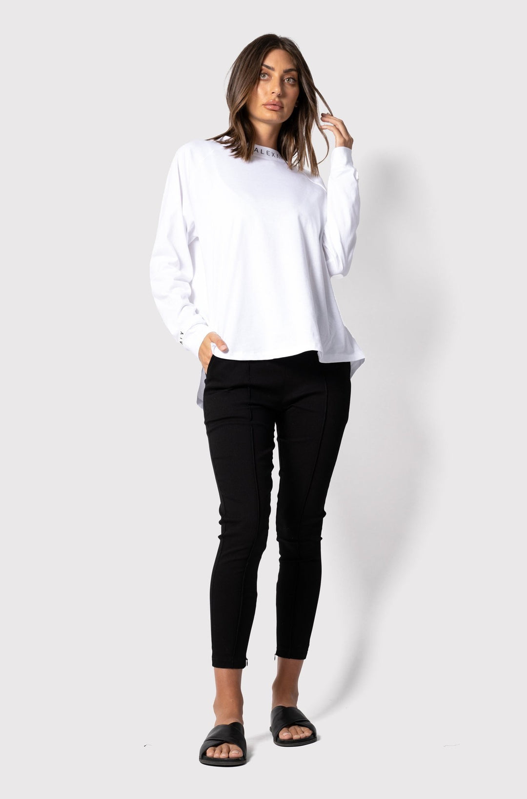 SAINT LONG SLEEVED TEE - WHITE - FINAL CLEARANCE