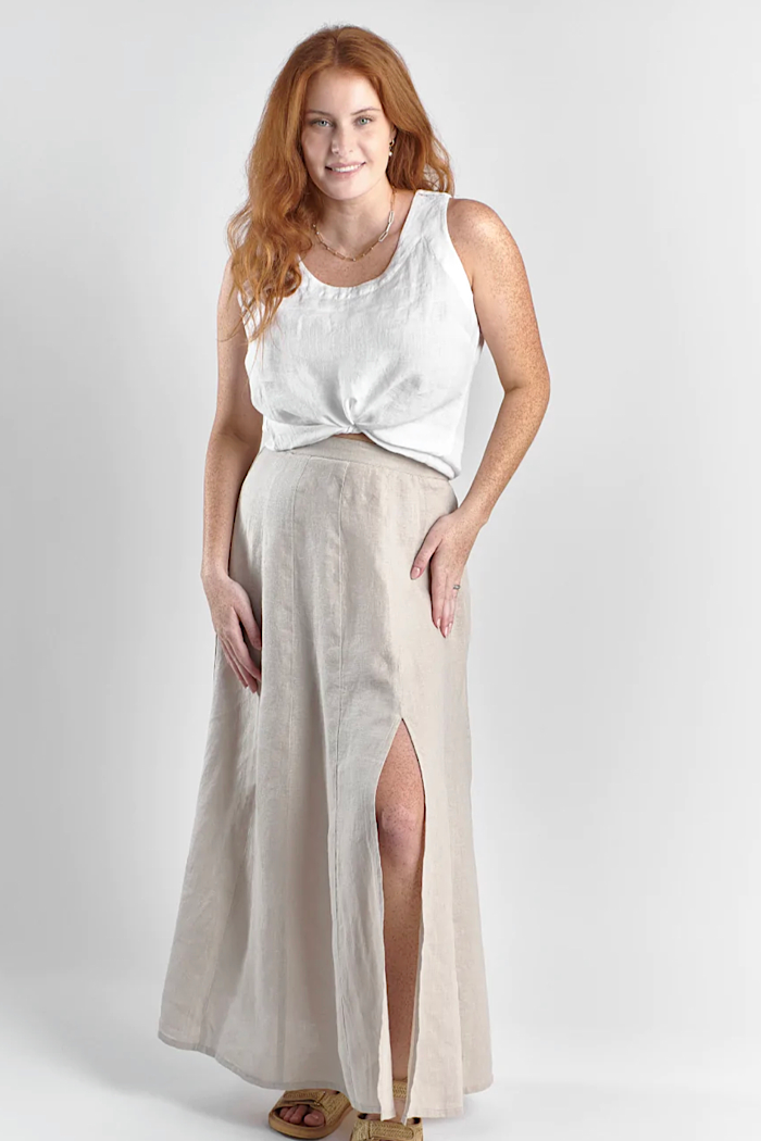 LINEN TANK - WHITE - FINAL CLEARANCE