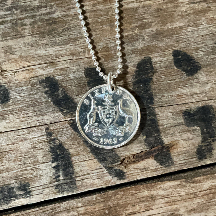 LUCKY SILVER COIN NECKLACE - SIXPENCE